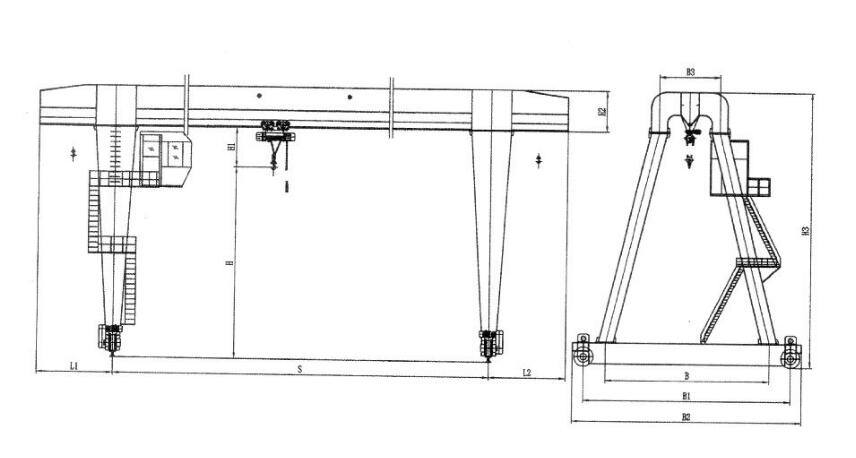 MH型3-16t電動(dòng)葫蘆門(mén)式起重機(jī)
