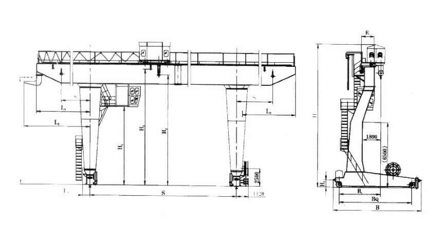 L型5-32/5噸單梁吊鉤門(mén)式起重機(jī)