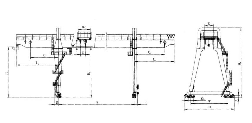 MG型5-75/20噸通用門(mén)式起重機(jī)